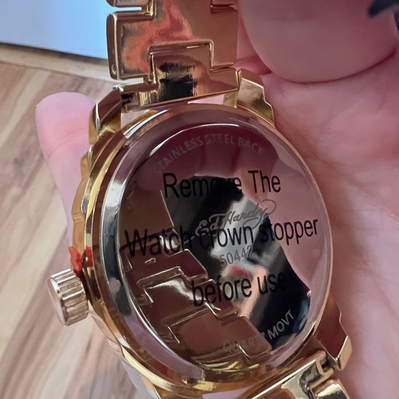 Ed Hardy Gold-Tone Chronograph Watch – Brand New in Box - Picture 5 of 9